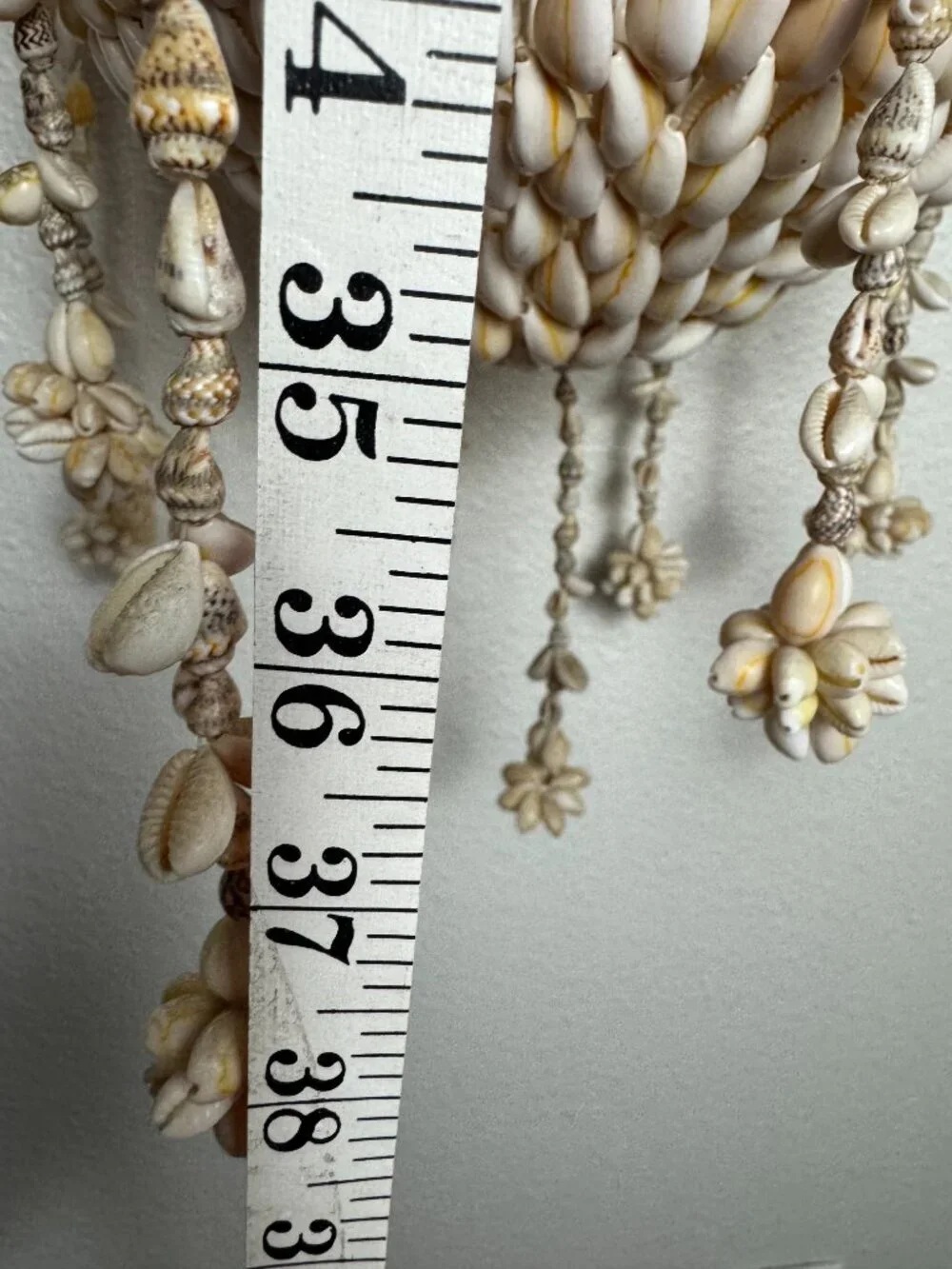 Vintage Seashell Cowrie Hanging Chandelie  2 Tiers 38